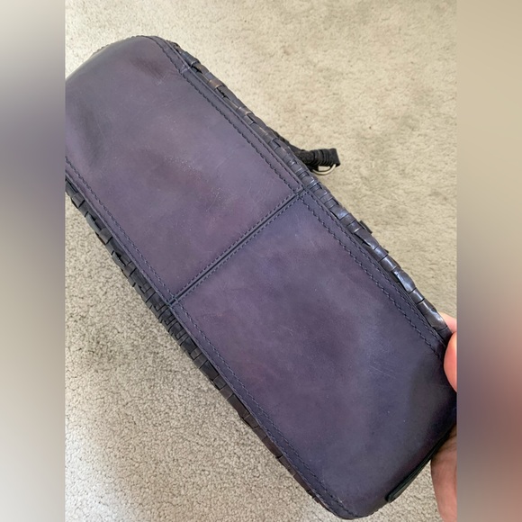 Cole Haan Genevieve Woven Triangle Plum
Leather Boho Chic Tote Satchel - Picture 14 of 16